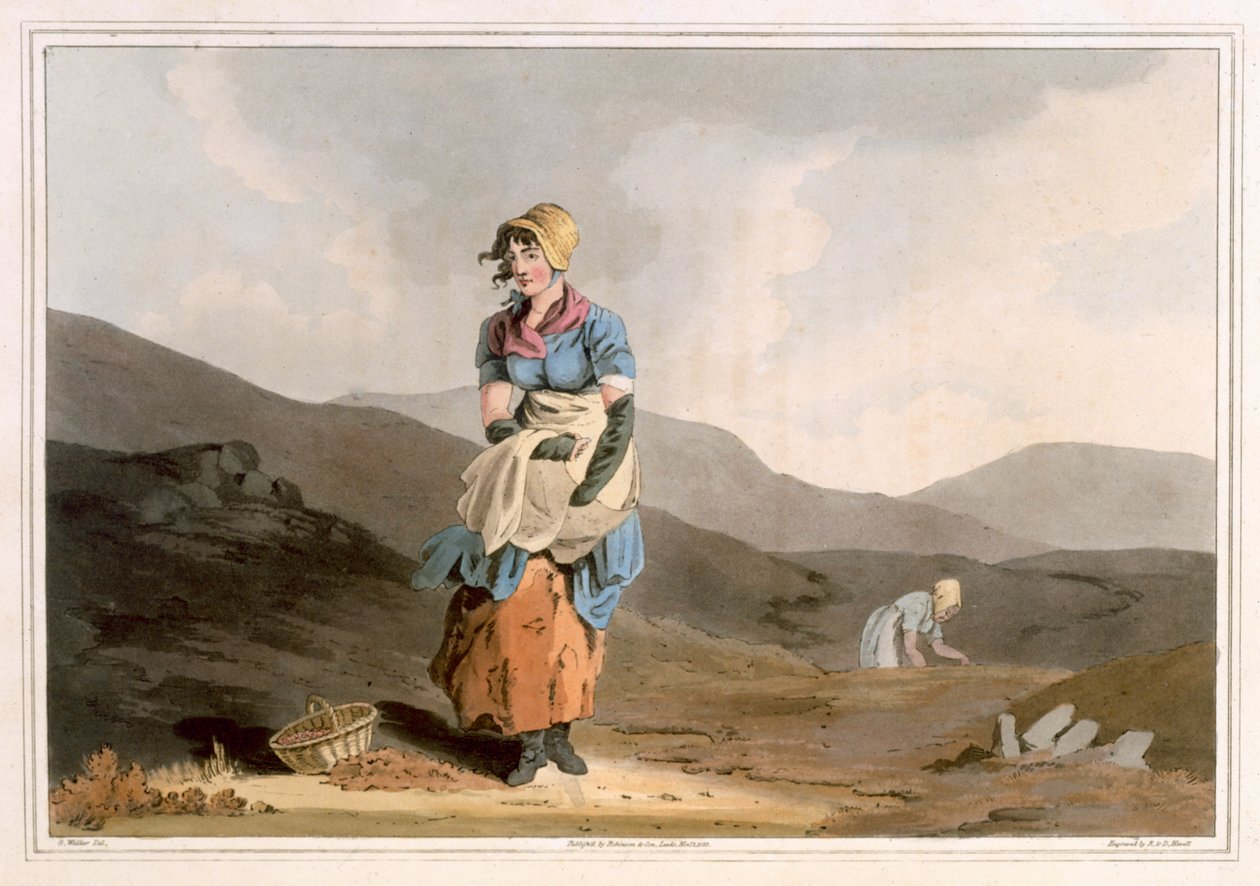 Az áfonyás lány, idősebb Robert Havell metszetét, 1814-ben adta ki Robinson és fia, Leeds alkotó: George Walker