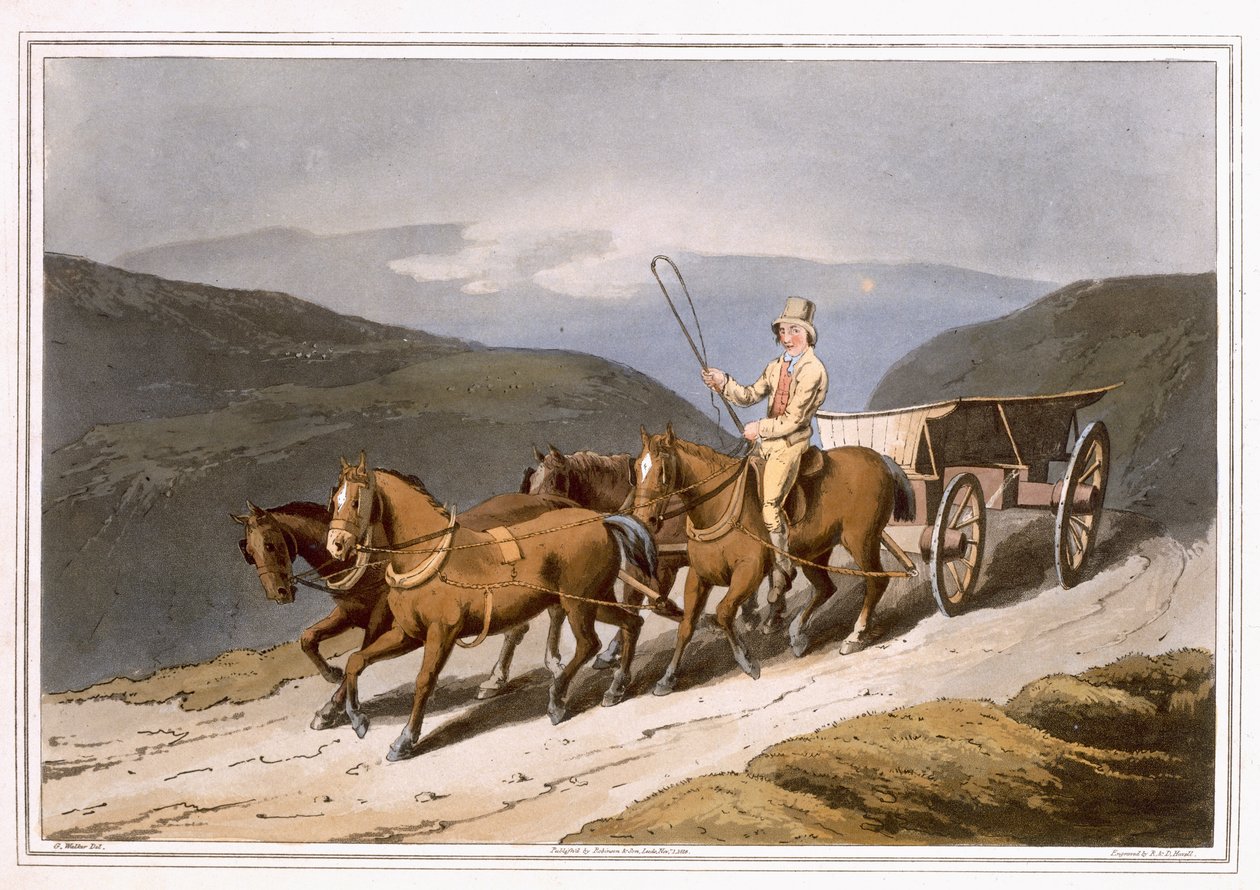 Az East Riding vagy a Wolds Wagon, Robert Havell, the Elder metszetét, 1814-ben adta ki Robinson és fia, Leeds alkotó: George Walker