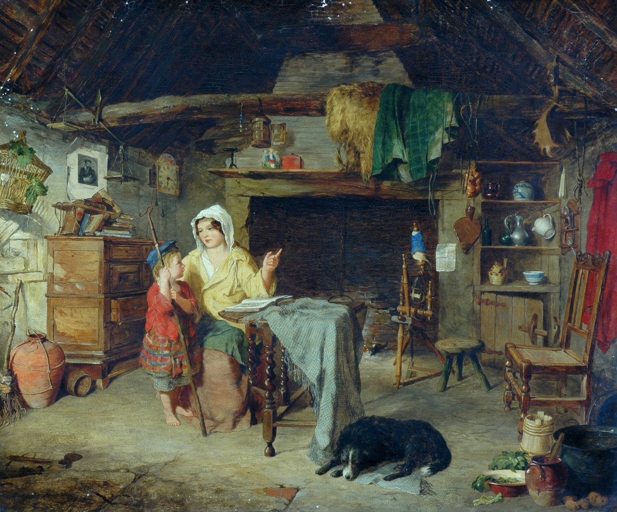 Az Ettrick. Pásztorfiú Első benyomásait édesanyjától kapja, 1858 alkotó: George Washington Brownlow