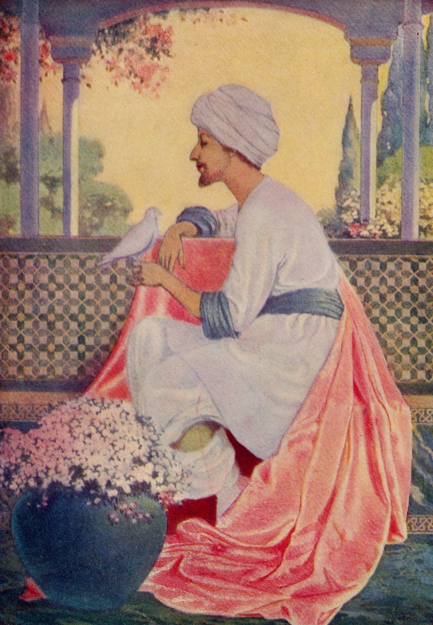„Menj, boldog madár, menj” – mondta –, illusztráció az Alhambra legendáiból, Washington Irving (1783-1859) a Lippincott kiadásában. alkotó: George Washington Hood