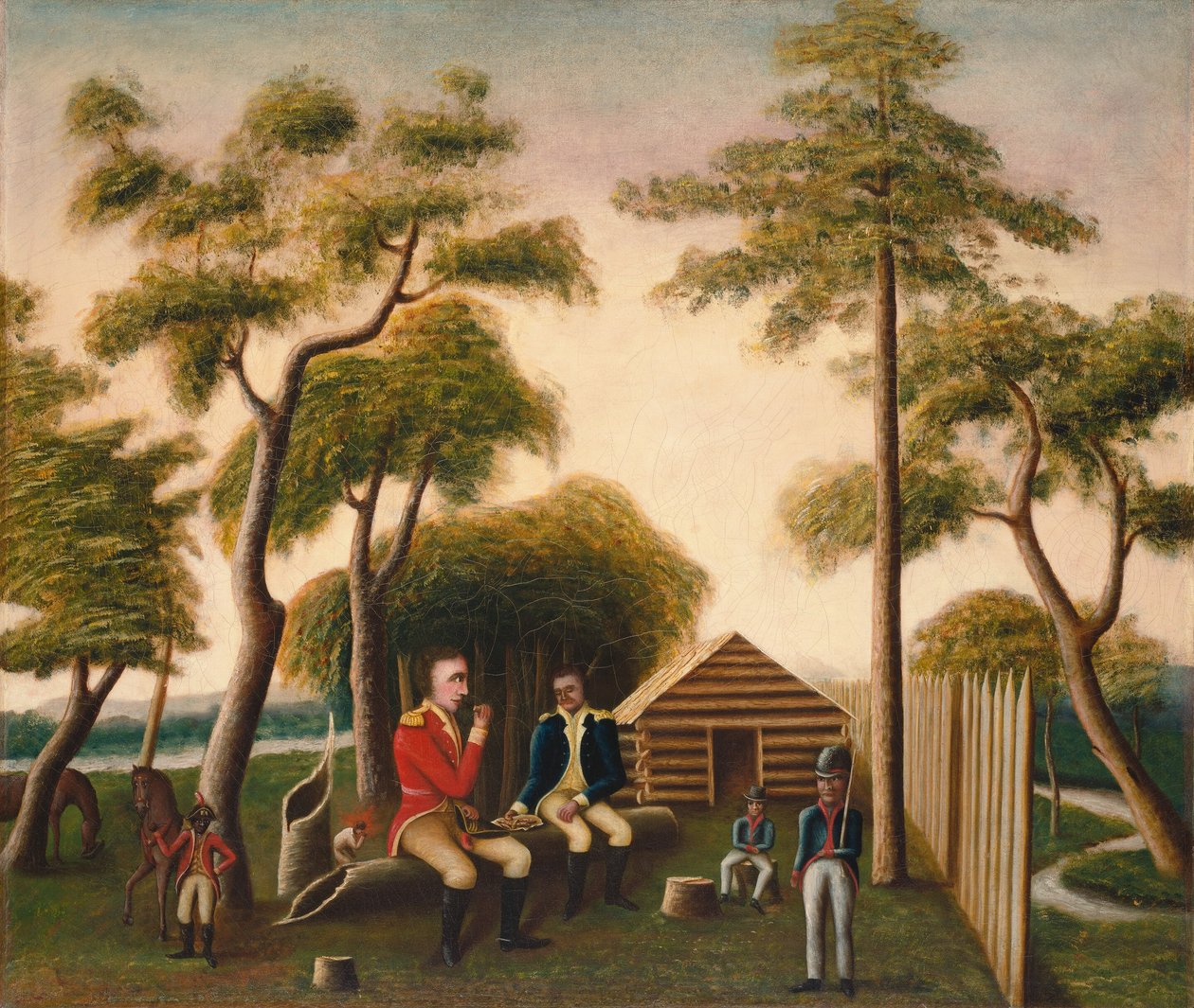 Marion a brit tisztet édesburgonyával lakomázza alkotó: George Washington Mark