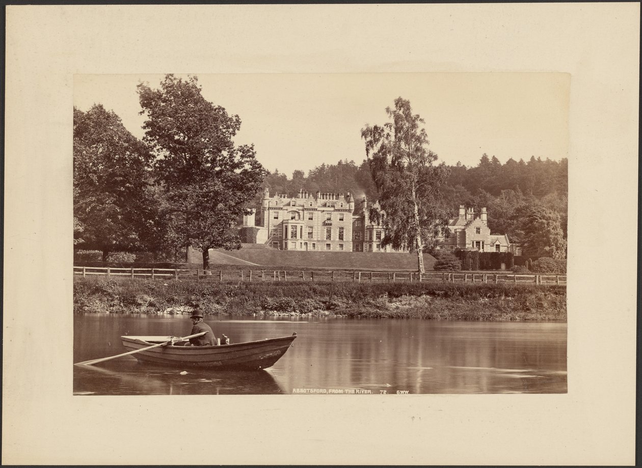 Abbotsford, a folyó felől alkotó: George Washington Wilson