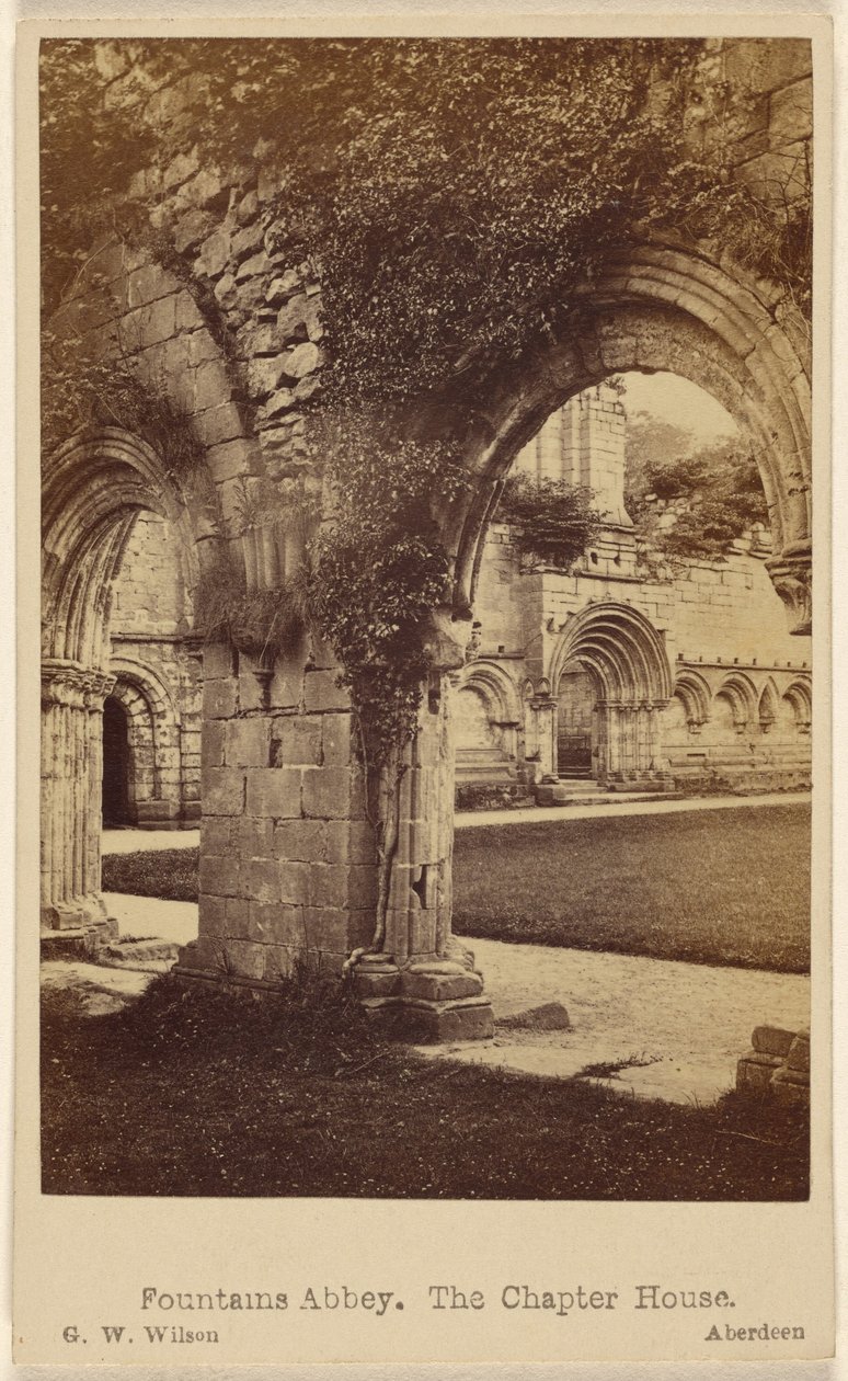 Fountains Abbey. A káptalan háza. alkotó: George Washington Wilson