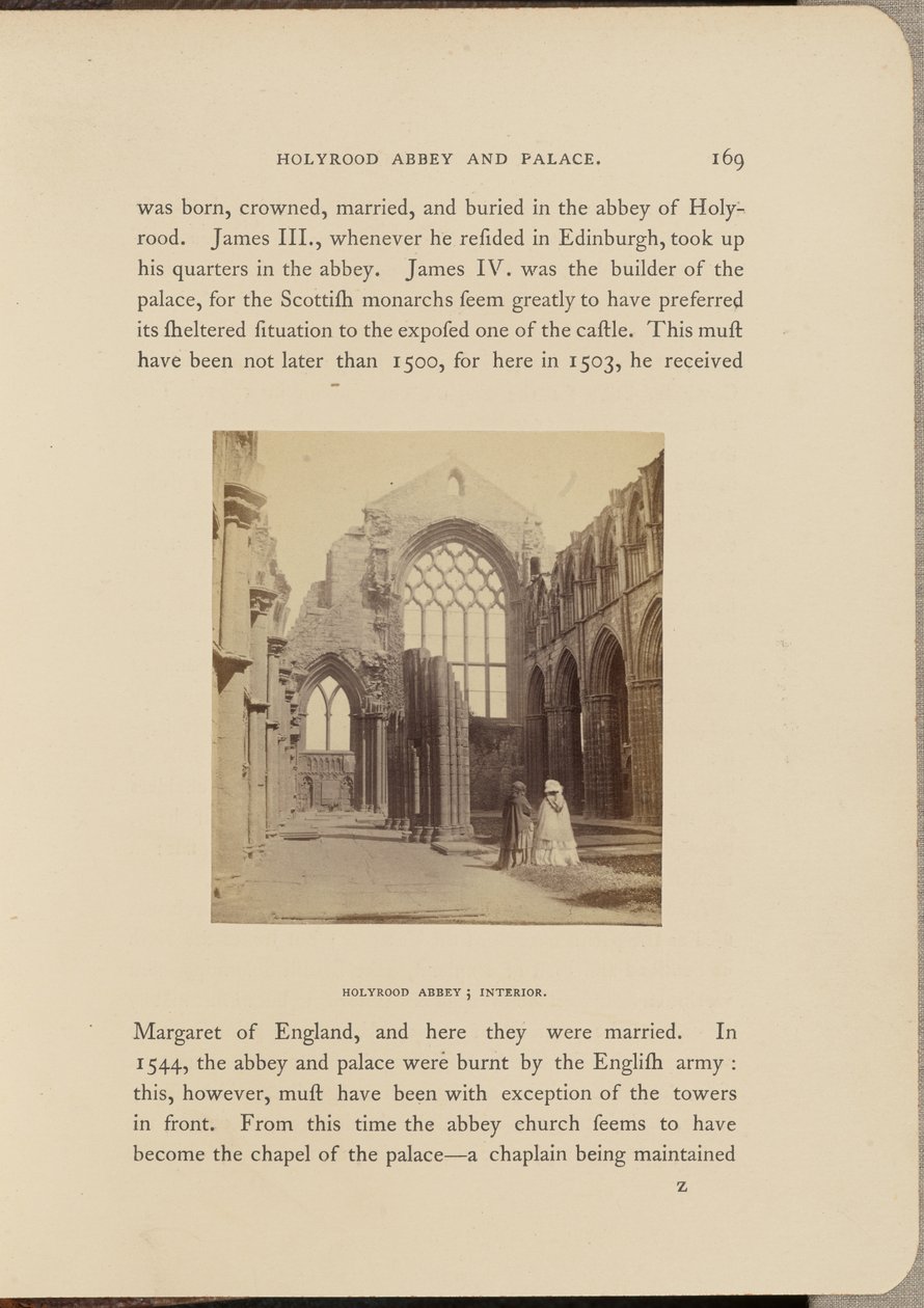 Holyrood apátság; Belsőépítészet alkotó: George Washington Wilson