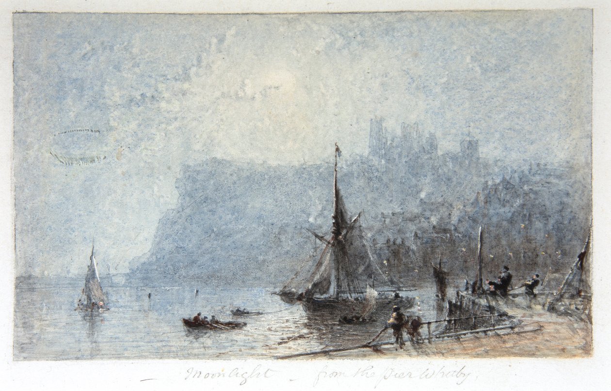 Holdfény - a mólóról Whitby alkotó: George Weatherill