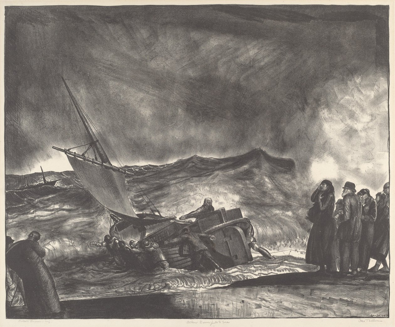 Allan Donn tengerre száll, 1923. alkotó: George Wesley Bellows