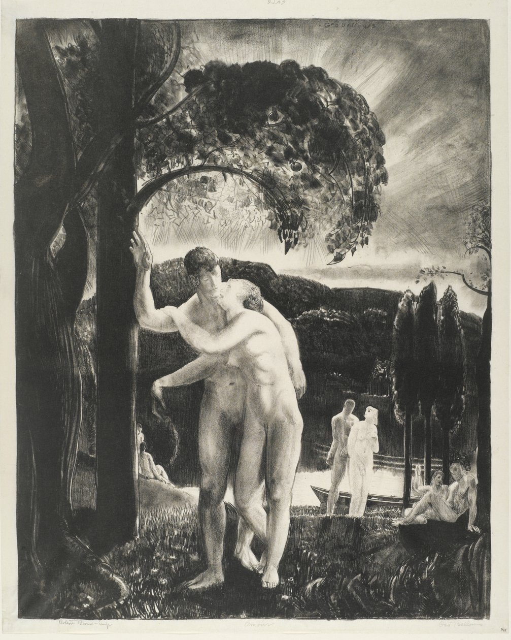 Amour, Men Like Gods sorozat, 1923 (litho szőtt papíron) alkotó: George Wesley Bellows
