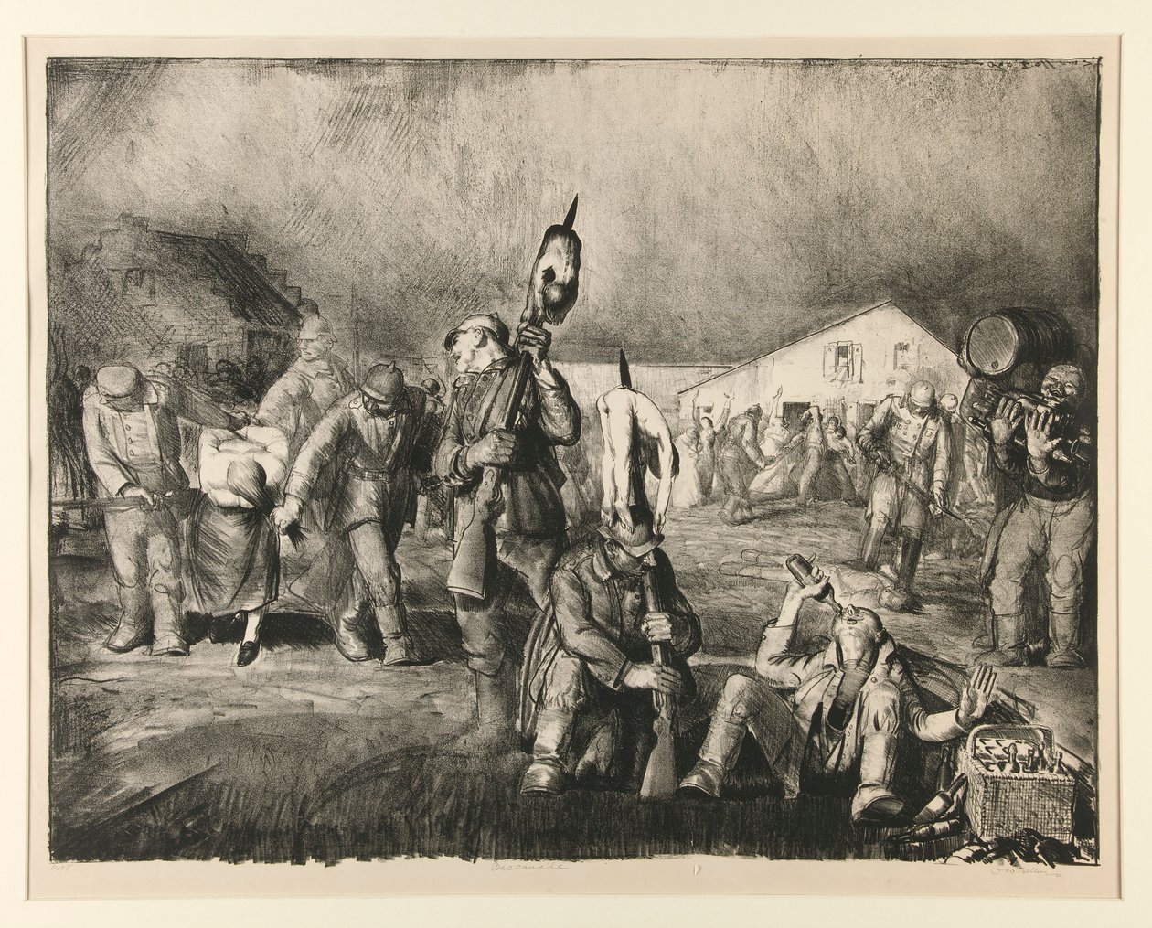Bacchanal (első kő) alkotó: George Wesley Bellows