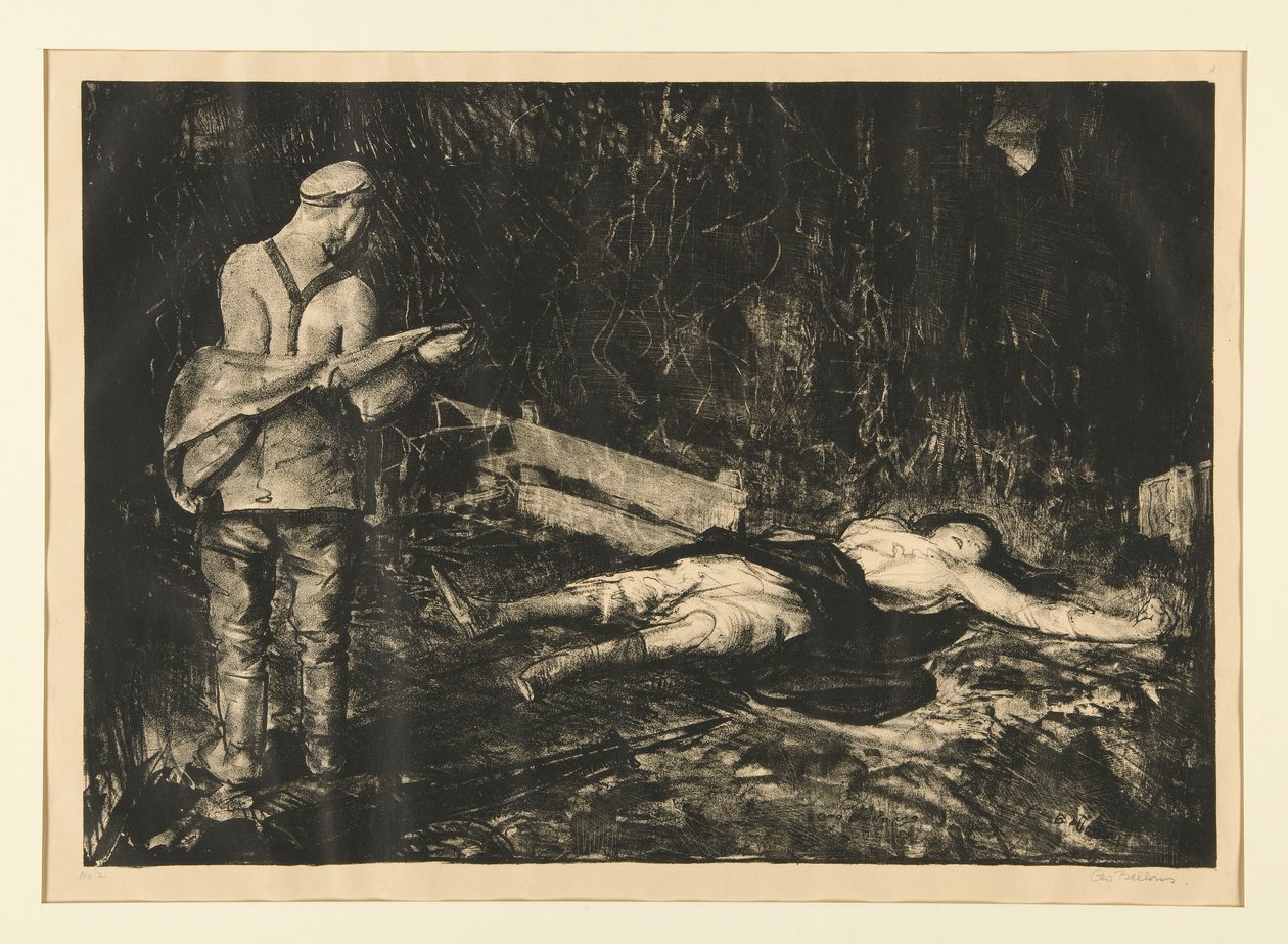 Belga Farmyard a háborús sorozatból alkotó: George Wesley Bellows