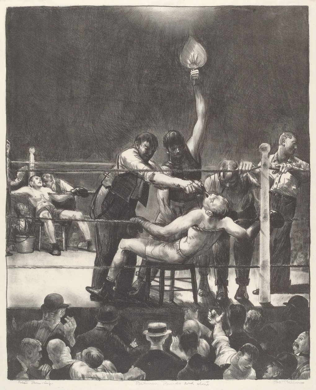 Kör között, kicsi, második kő, 1923. alkotó: George Wesley Bellows