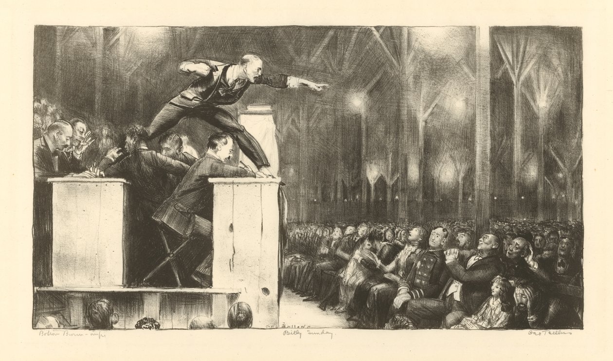 Billy Sunday alkotó: George Wesley Bellows