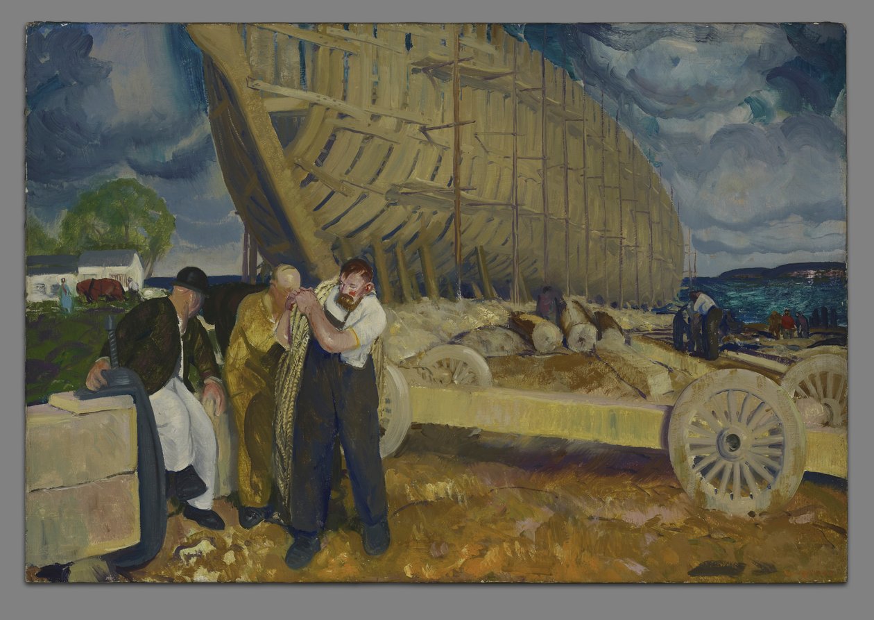Hajóépítők alkotó: George Wesley Bellows