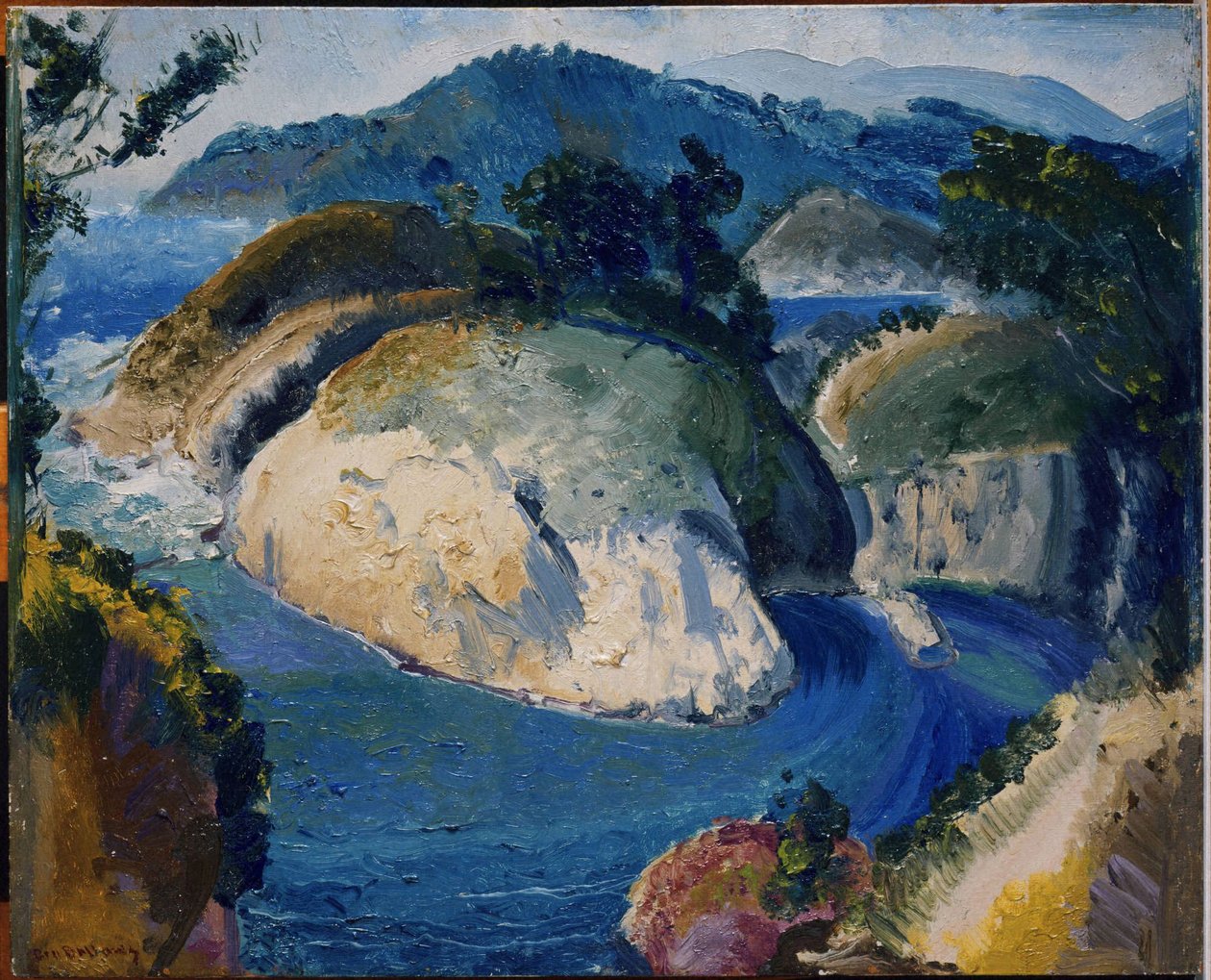 Kaliforniai földnyelvek alkotó: George Wesley Bellows