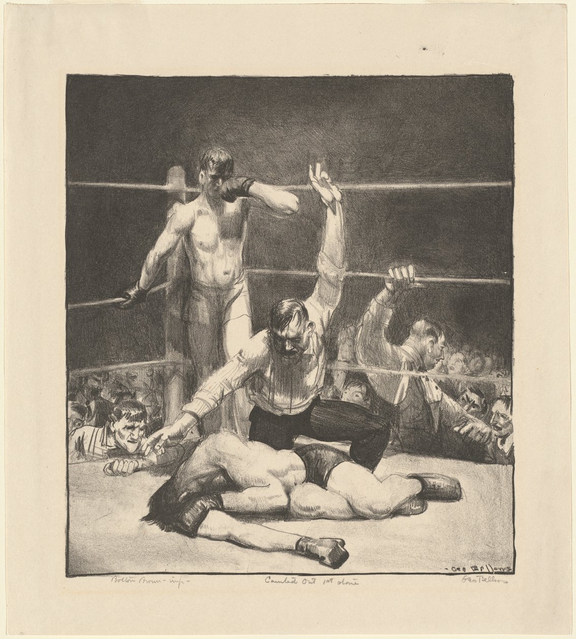 Kiszámolva, első kő, 1921. alkotó: George Wesley Bellows