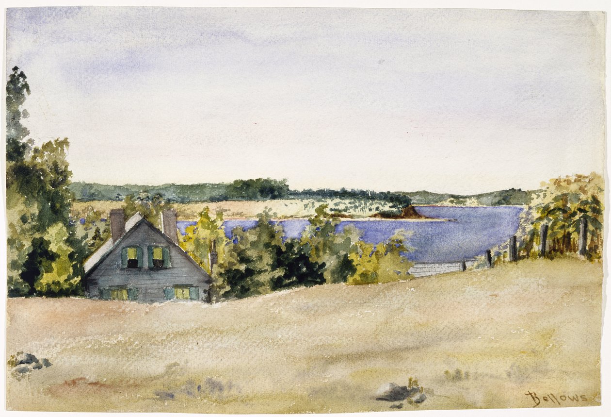 Gardiners-öböl Sag Harborból, 1899 (akvarell papíron) alkotó: George Wesley Bellows