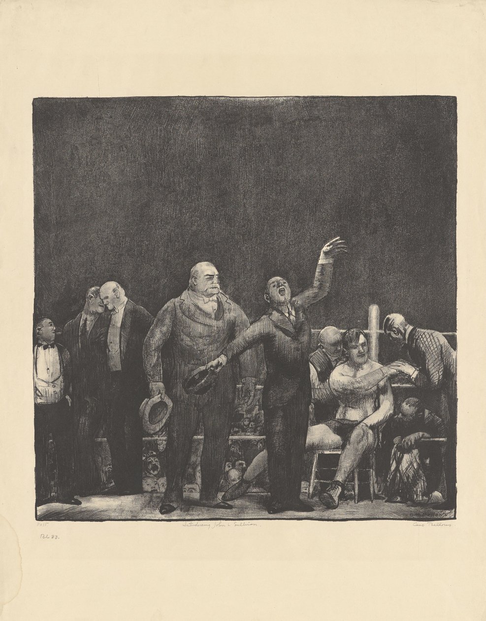 John L. Sullivan bemutatása, 1916. alkotó: George Wesley Bellows
