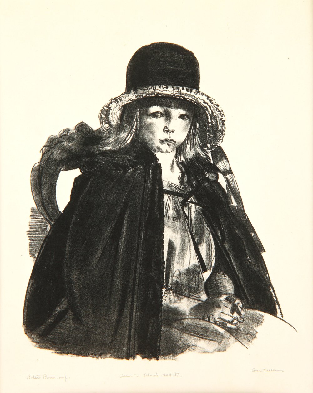 Jean fekete kalapban, 1923-24 alkotó: George Wesley Bellows