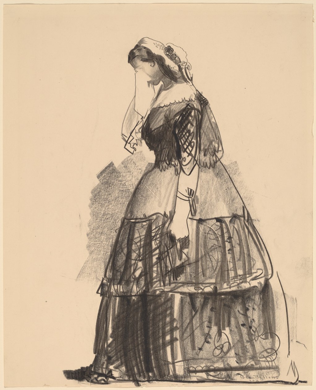 1860 hölgye – A színésznő, 1922. alkotó: George Wesley Bellows