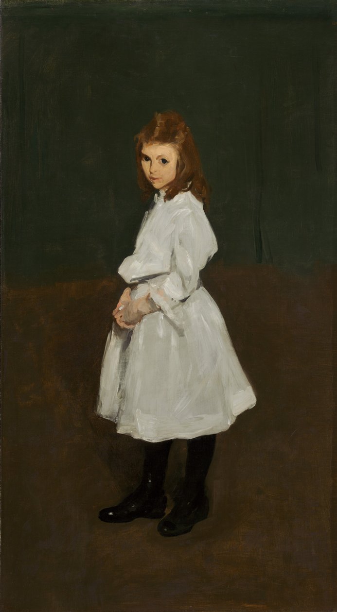 Little Girl in White Queenie Burnett, 1907. alkotó: George Wesley Bellows
