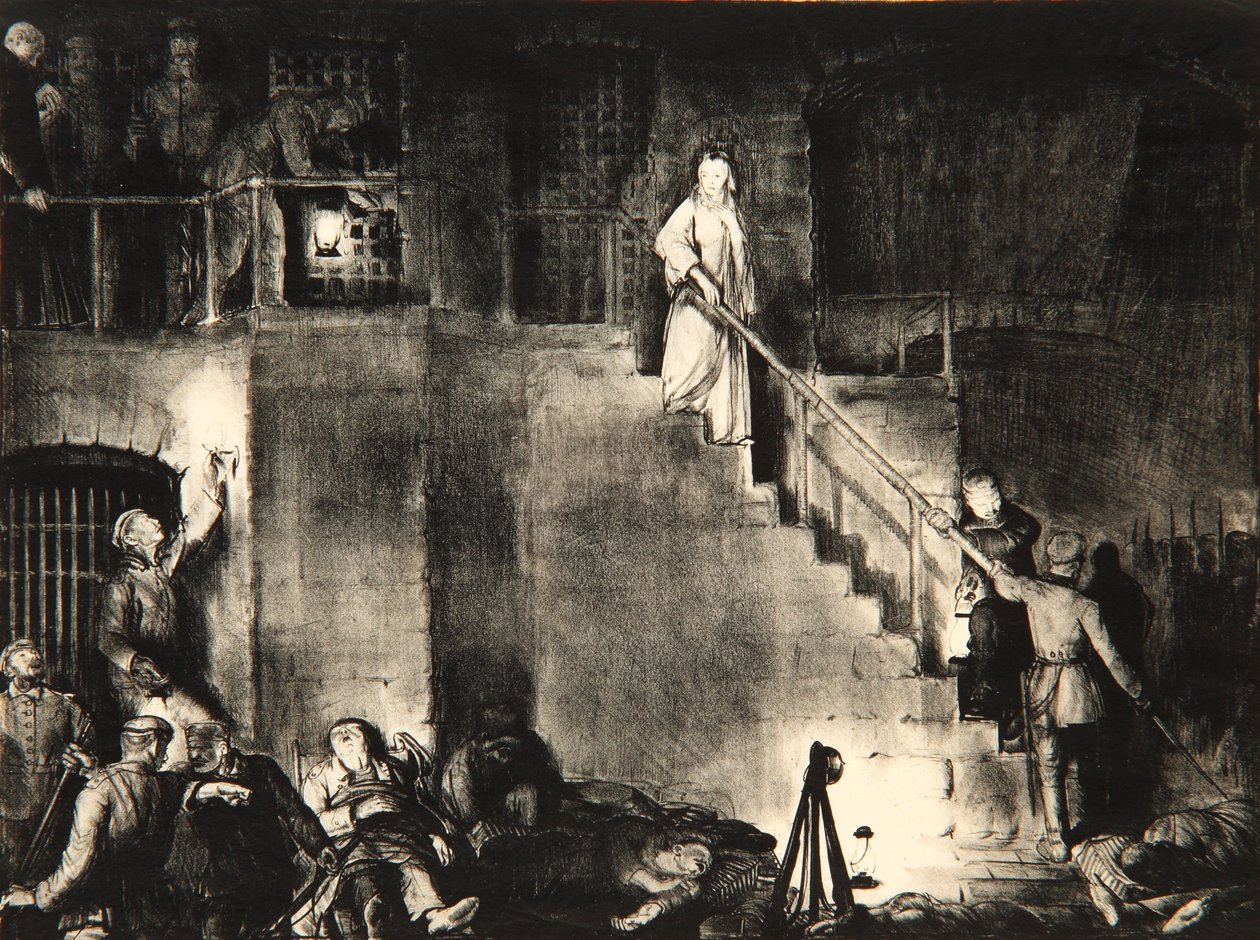 Edith Cavell meggyilkolása alkotó: George Wesley Bellows