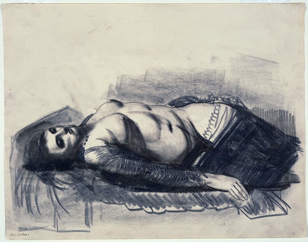 Odalisque (ceruza, papír) alkotó: George Wesley Bellows