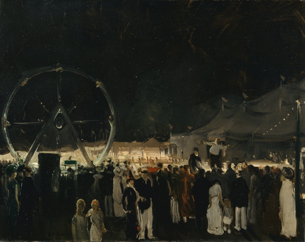 A nagy sátoron kívül, 1912 alkotó: George Wesley Bellows