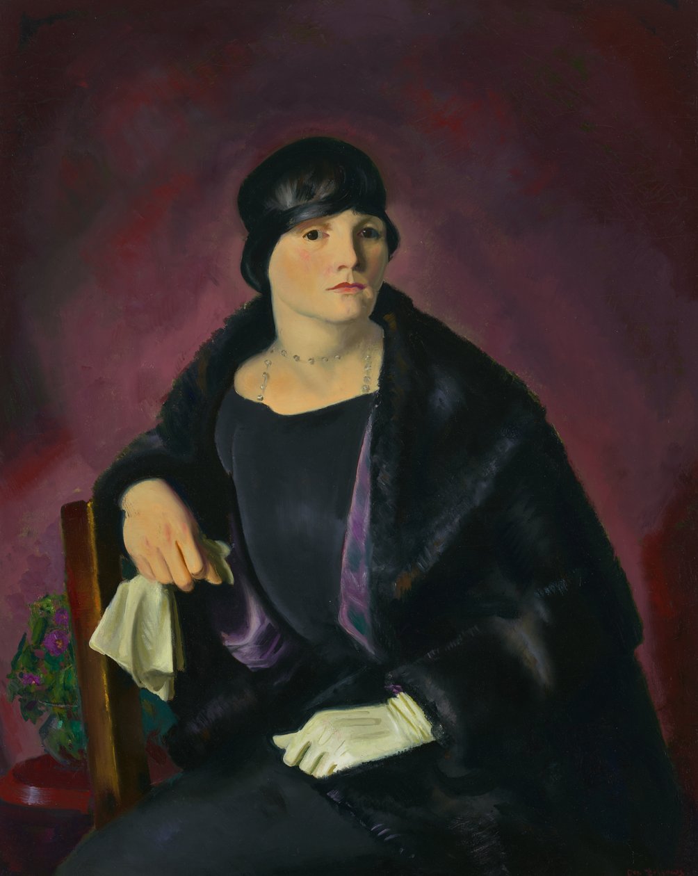 Walter Richter asszony portréja (olaj, vászon) alkotó: George Wesley Bellows
