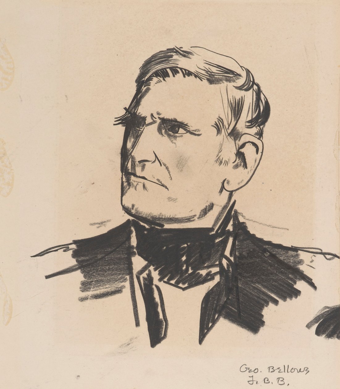 Férfi portréja, 1922 körül (litó zsírkréta papíron) alkotó: George Wesley Bellows
