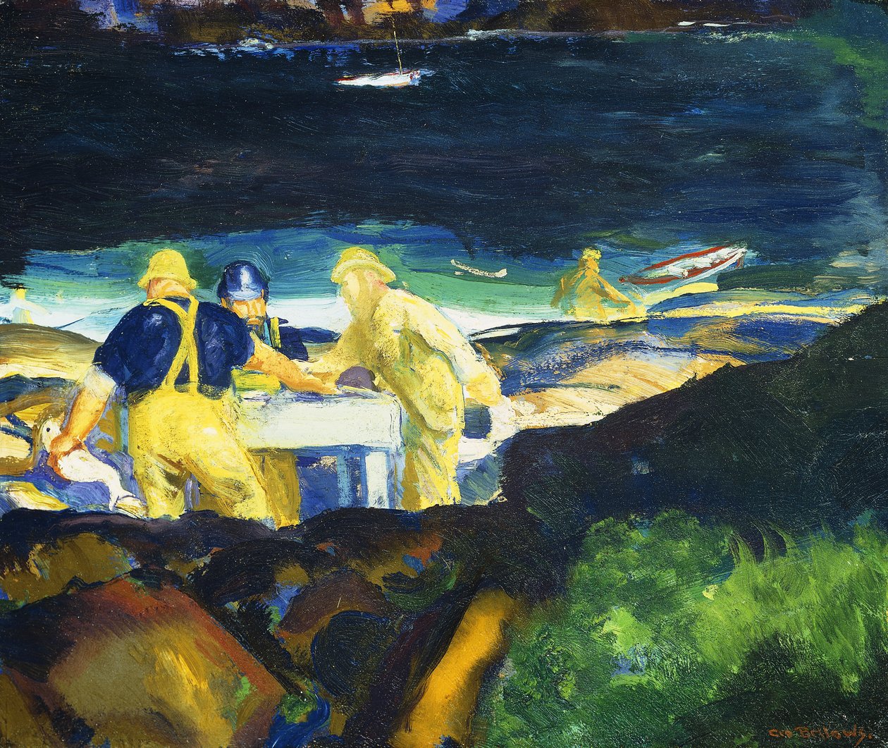 A homárcsapdák gondozása, kora reggel, alkotó: George Wesley Bellows