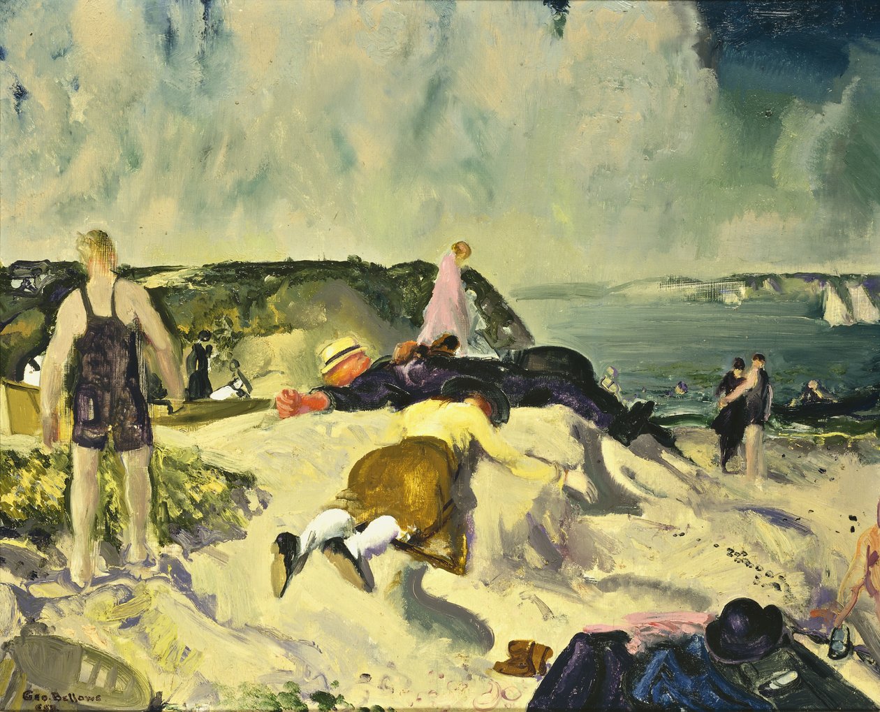 The Beach, Newport, 1919 körül alkotó: George Wesley Bellows