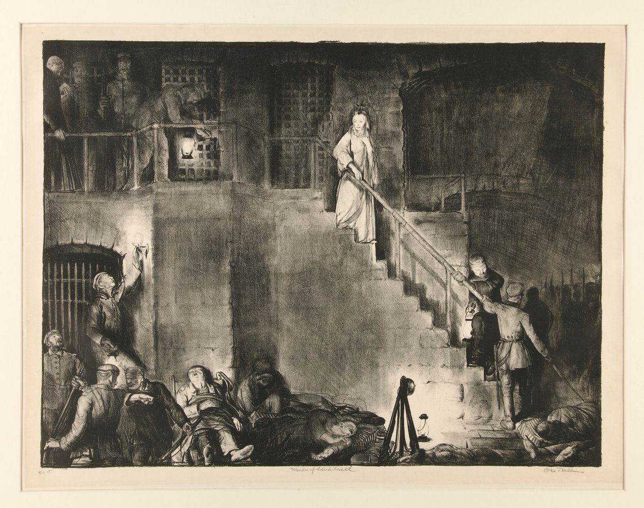 Edith Cavell meggyilkolása alkotó: George Wesley Bellows