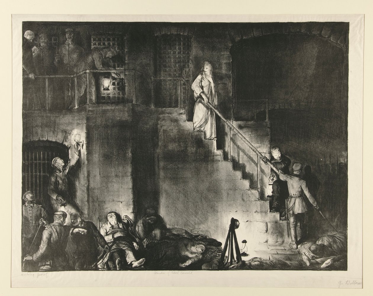 Edith Cavell meggyilkolása alkotó: George Wesley Bellows
