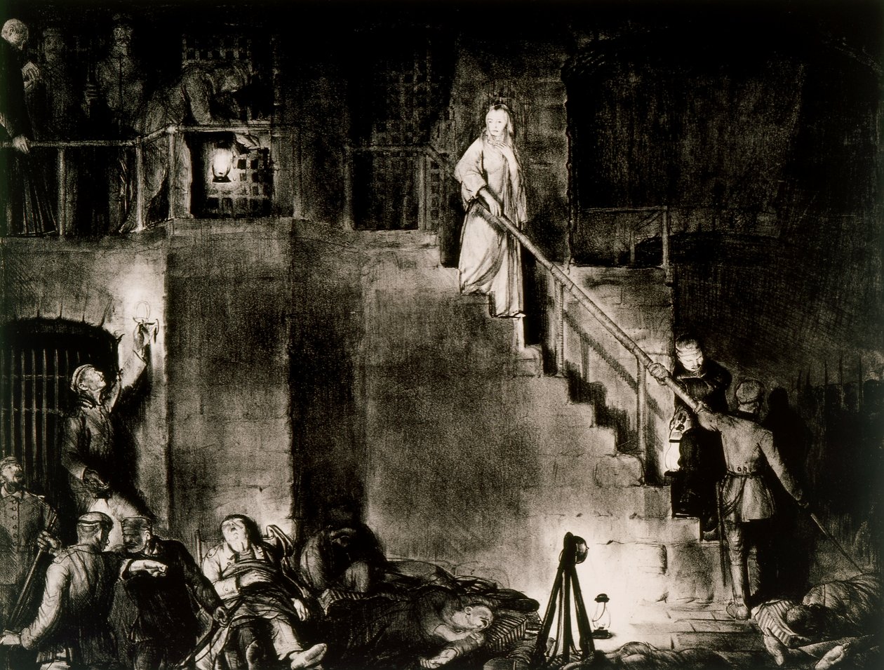 Edith Cavell meggyilkolása alkotó: George Wesley Bellows