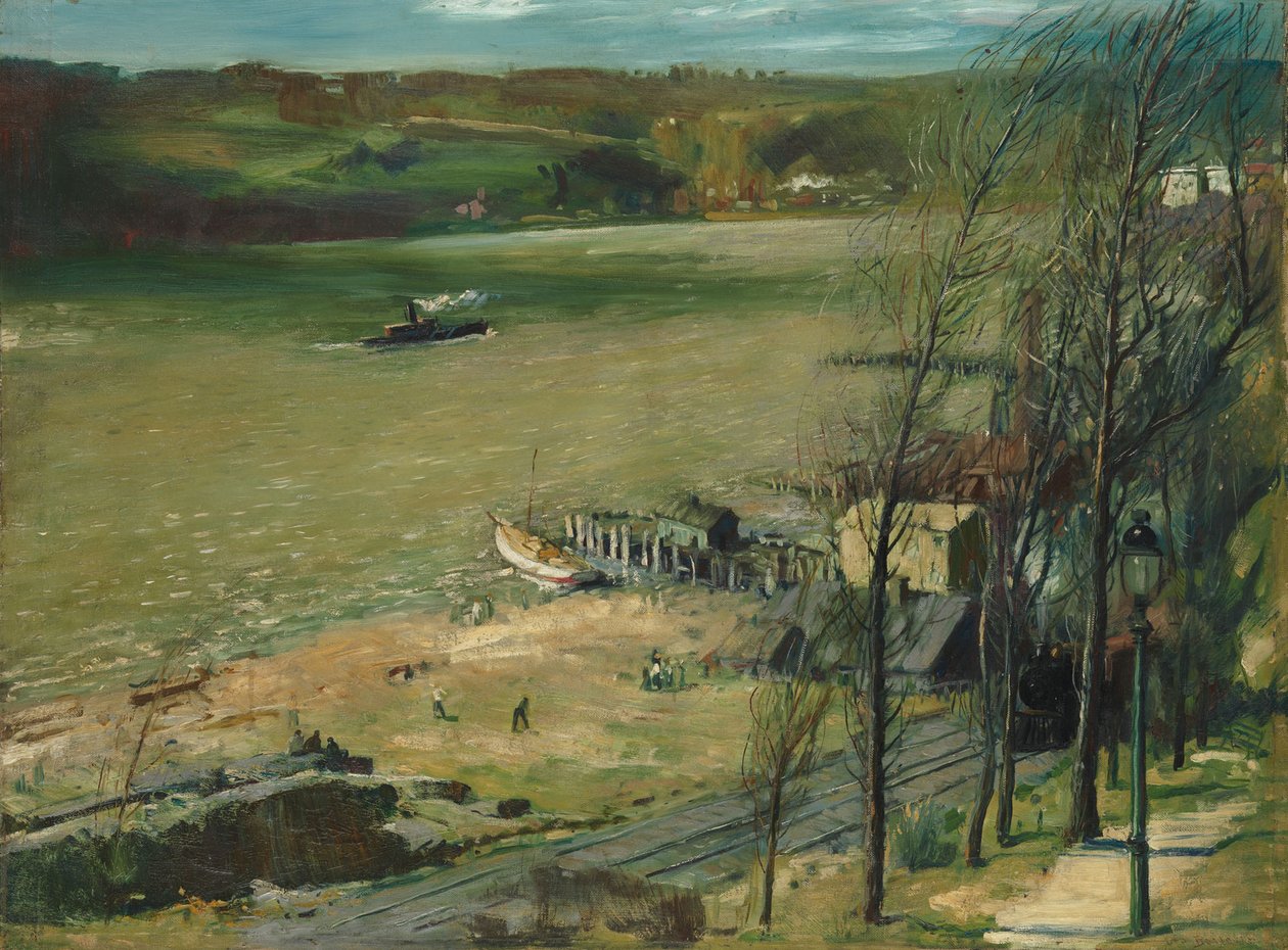 Fel a Hudsonban, 1908 alkotó: George Wesley Bellows