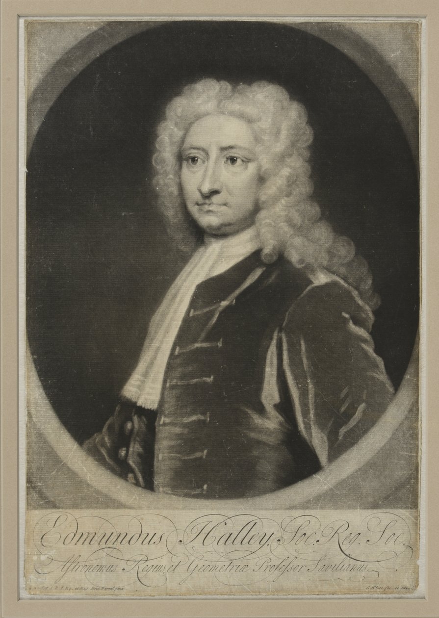 Edmund Halley, 1705 körül (mezzotint) alkotó: George White
