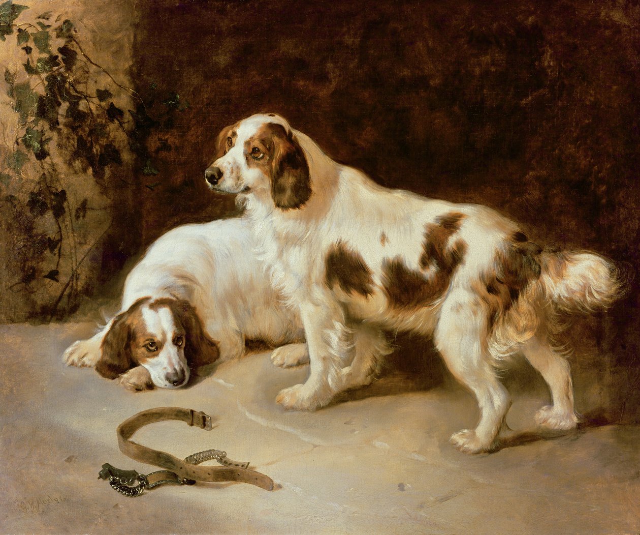 Bretagne spánielek alkotó: George Wiliam Horlor