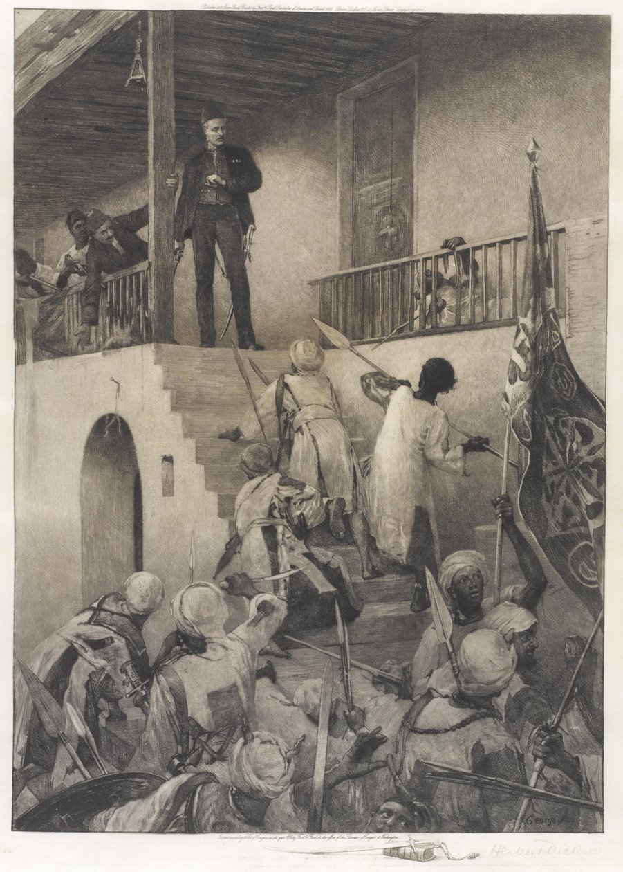 Gordon tábornok halála a Mahdis követőitől 1885. január 26-án alkotó: George William Joy