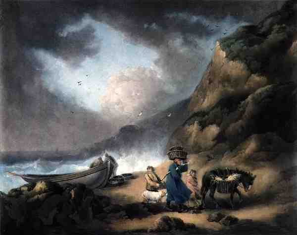 Halászok, metszett James Ward (1769-1859), kocsma. J. R. Smith, 1793 (mezzotinta metszet) (125518 pár) alkotó: George after Morland