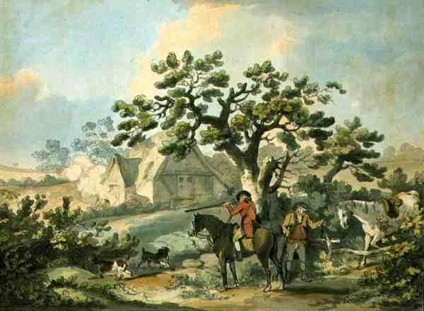Partridge Shooting, metszett Thomas Rowlandson (1756-1827), pub. J. Harris, 1789 (színes rézkarc) (lásd még: 125724, 125726-27) alkotó: George after Morland