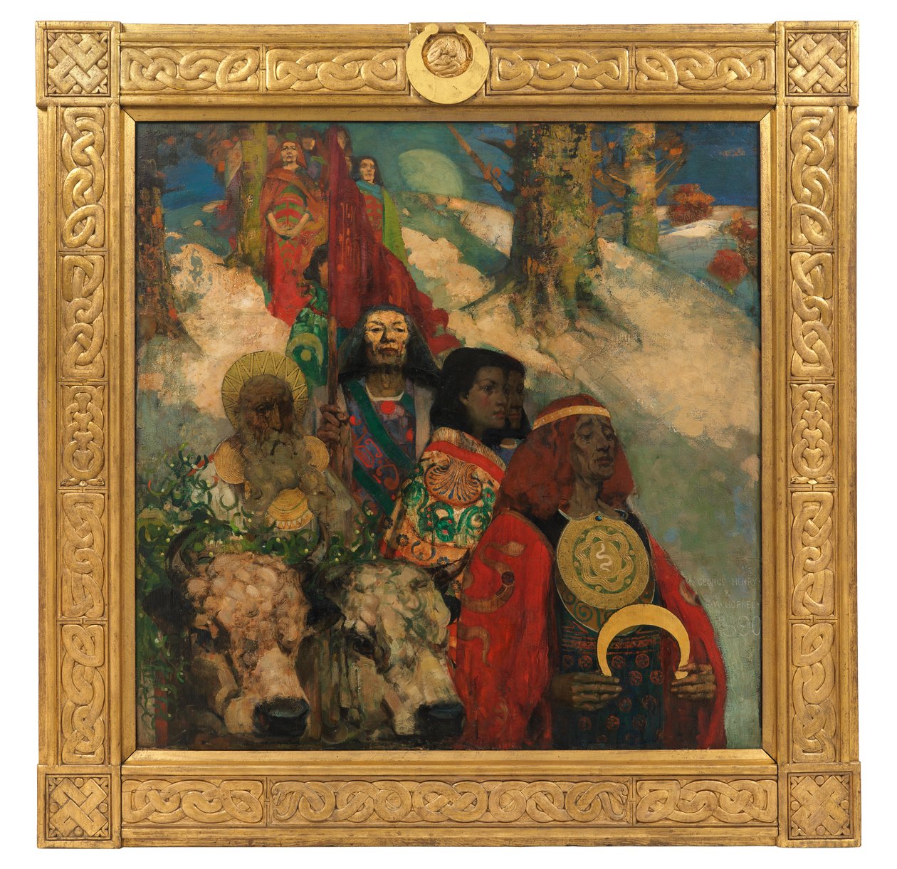 A druidák - A fagyöngy behozása alkotó: George and Hornel Edward A. (1864 1933) Henry