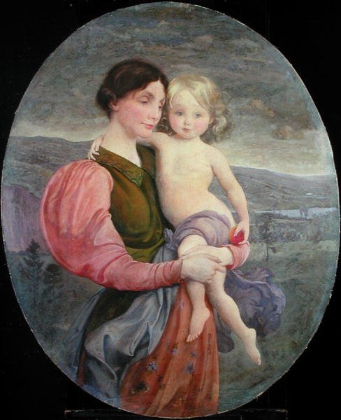 Anya és gyermeke: Egy modern Madonna alkotó: George de Forest Brush or Brusch