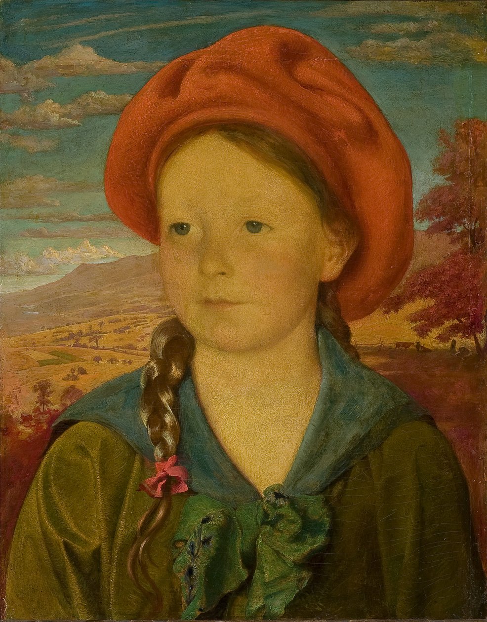 Egy fiatal lány portréja (Olivia Cauldwell), 1920 alkotó: George de Forest Brush or Brusch