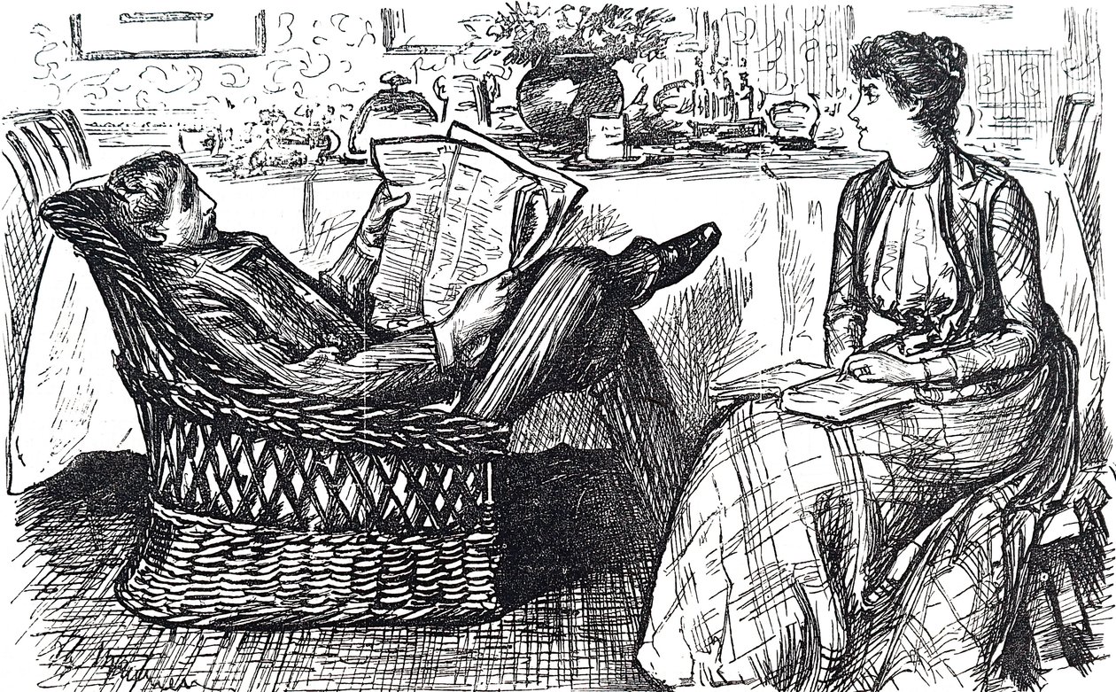 Egy férj és feleség olvas alkotó: George du Maurier