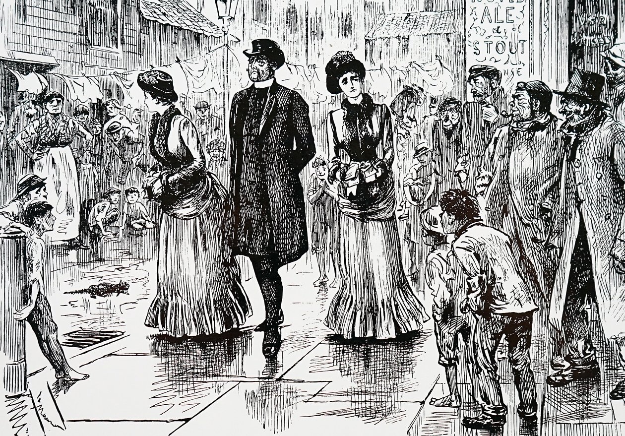Az alsóbb rendek ellenőrzése. George du Maurier (1834-1896) francia-brit karikaturista és író alkotó: George du Maurier