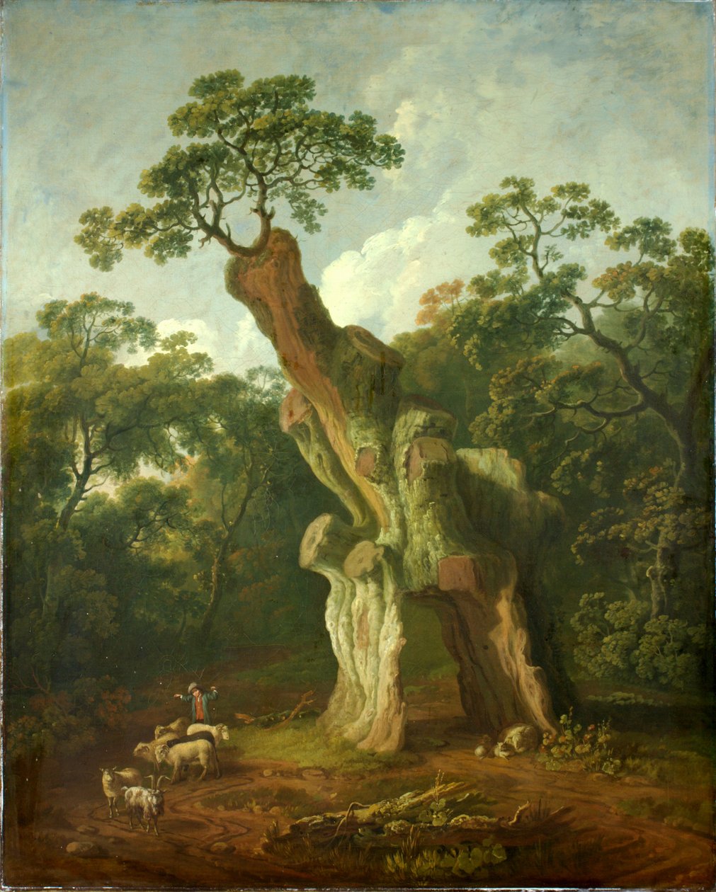 Kilátás a Greendale tölgyre a Welbeck Parkban (olaj, vászon) alkotó: George the Elder Barret