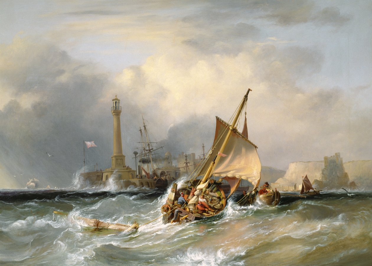 Lugger belép Margate-be alkotó: George the Elder Chambers