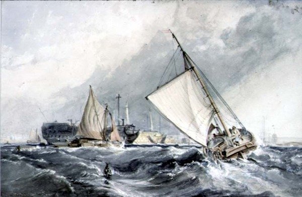 Öregek a horgonyban: csónakok a Gale-ben alkotó: George the Elder Chambers