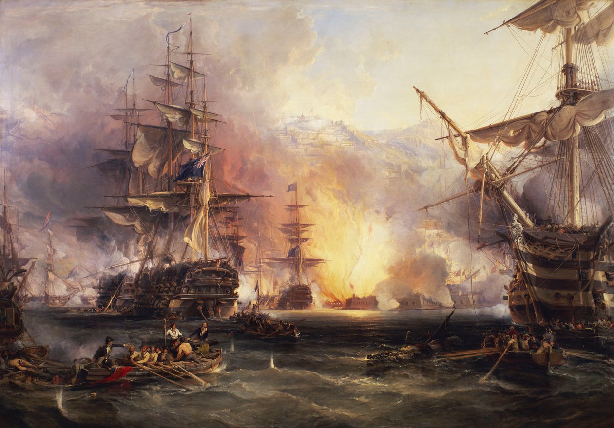 Algír bombázása, 1816. augusztus 27. alkotó: George the Elder Chambers