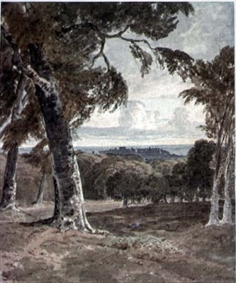 Windsor Park, a kastéllyal a távolban alkotó: George the Younger Barret