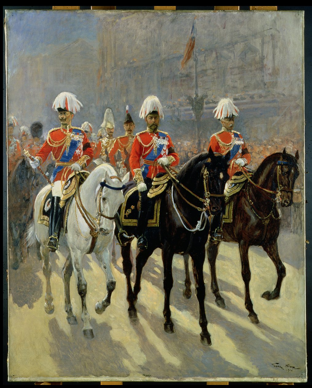 V. György (1865-1936) a körmenetben, 1910 alkotó: Georges Bertin Scott